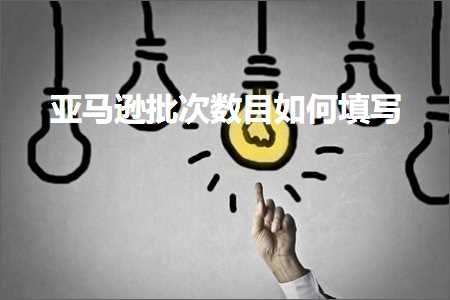 跨境电商知识:亚马逊批次数目如何填写